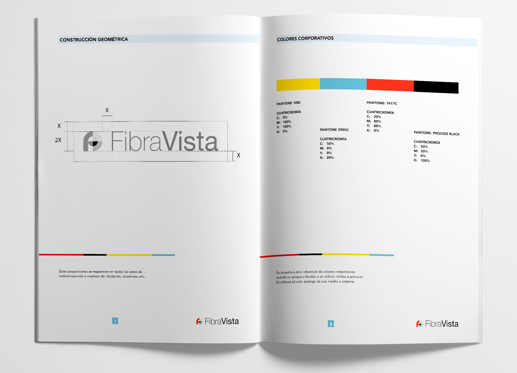 Fibravista. Nuevos materiales de revestimiento. Manual identidad visual
